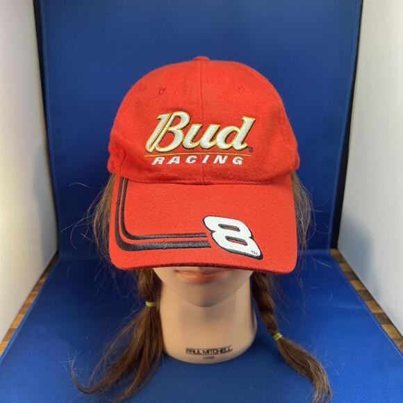 Bud Racing Dale Jr. Cap - Red NASCAR Hat - Picture 1 of 6